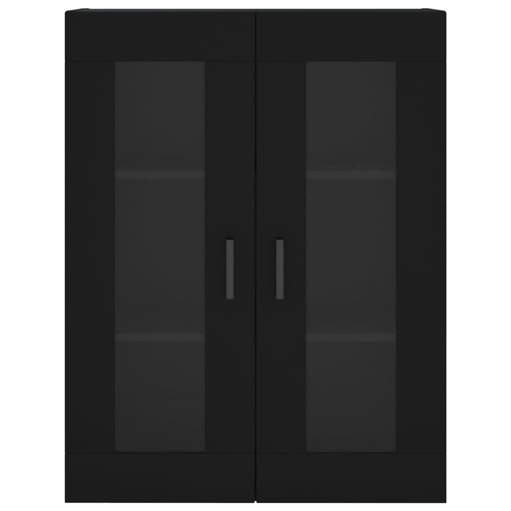 Wall Mounted Cabinet Black 69.5x34x90 cm