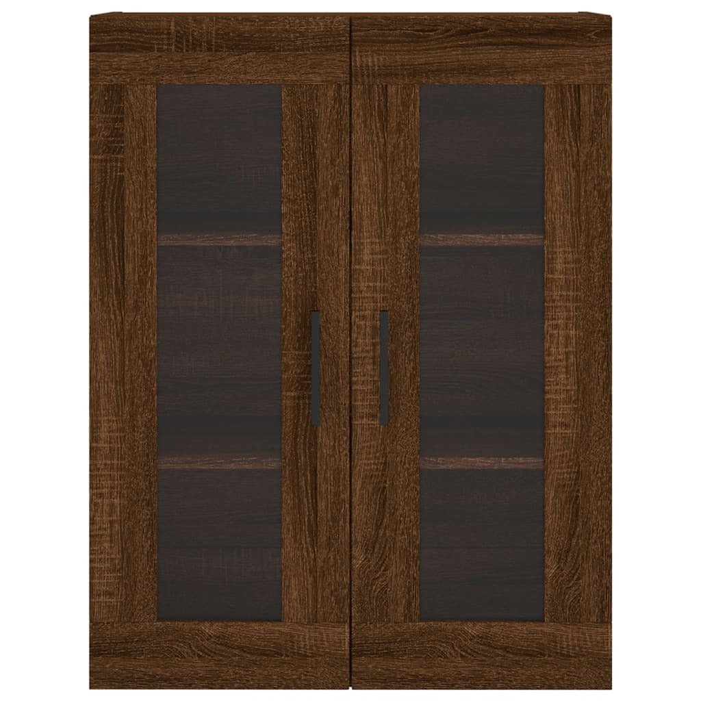 Wall Mounted Cabinet Brown Oak 69.5x34x90 cm
