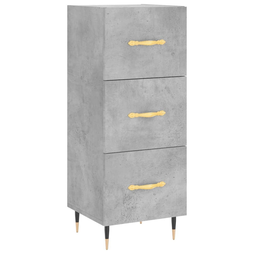Sideboard Concrete Grey 34.5x34x90 cm Engineered Wood
