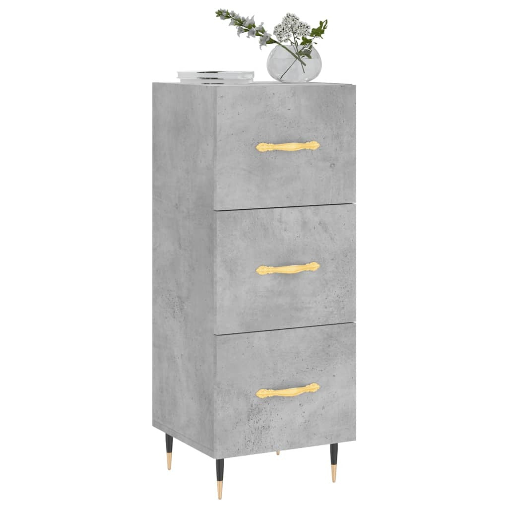 Sideboard Concrete Grey 34.5x34x90 cm Engineered Wood
