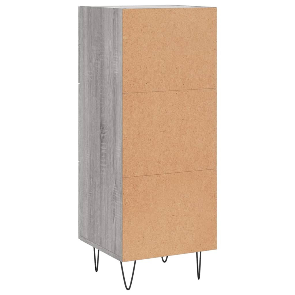 Sideboard Grey Sonoma 34.5x34x90 cm Engineered Wood