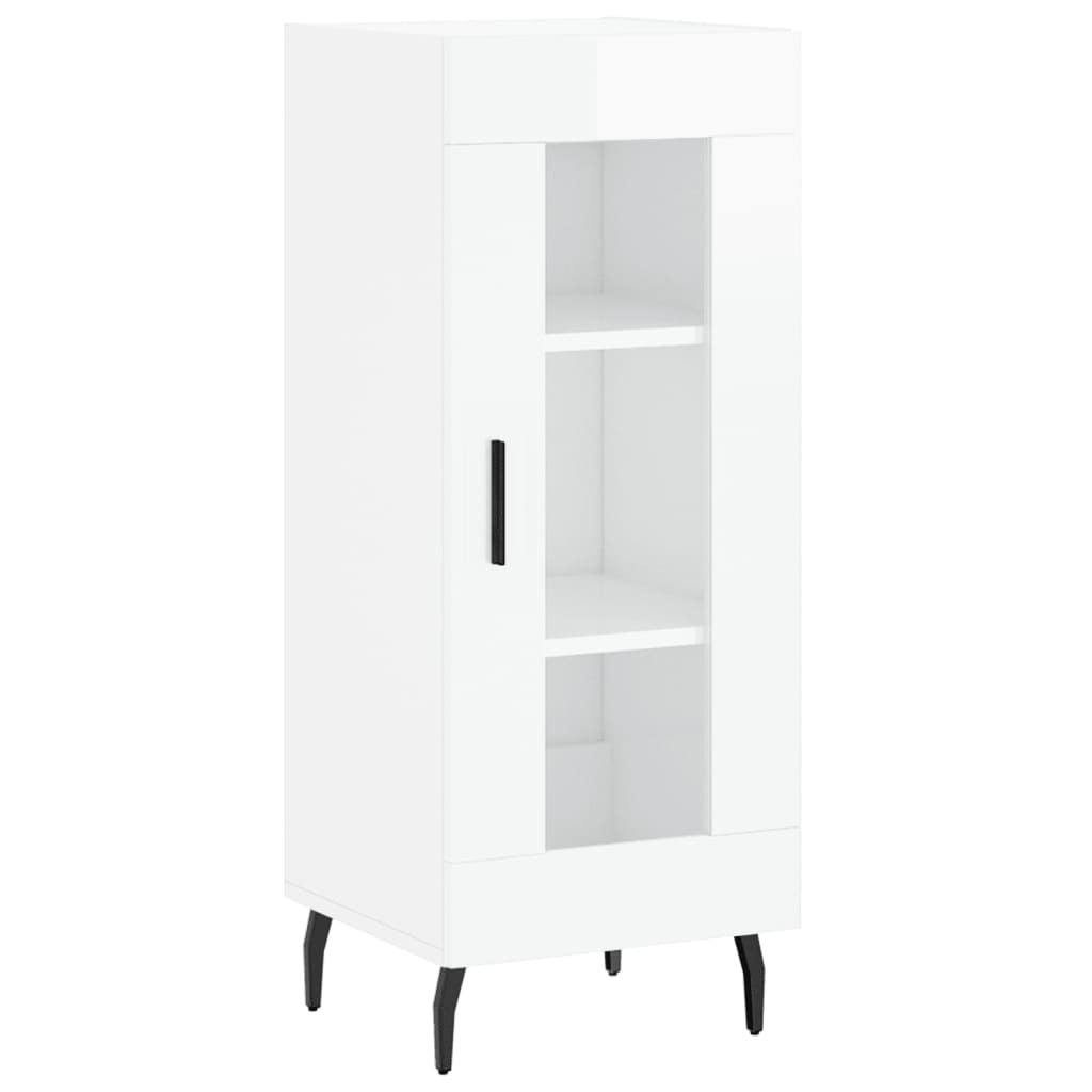 Sideboard High Gloss White 34.5x34x90 cm Engineered Wood