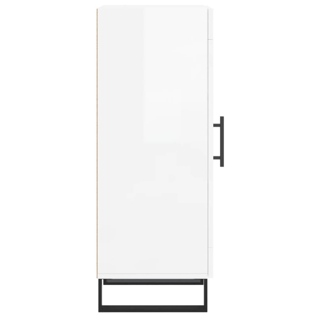 Sideboard High Gloss White 34.5x34x90 cm Engineered Wood