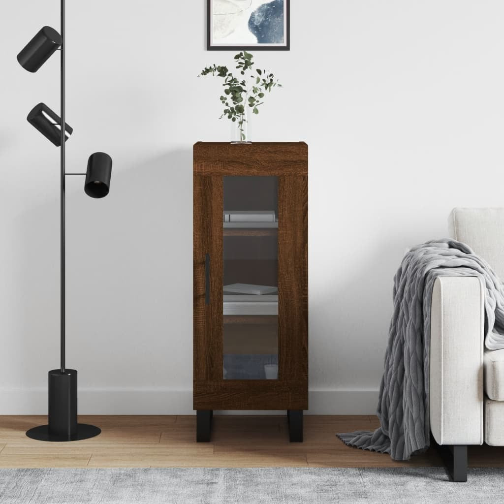 Sideboard Brown Oak 34.5x34x90 cm Engineered Wood