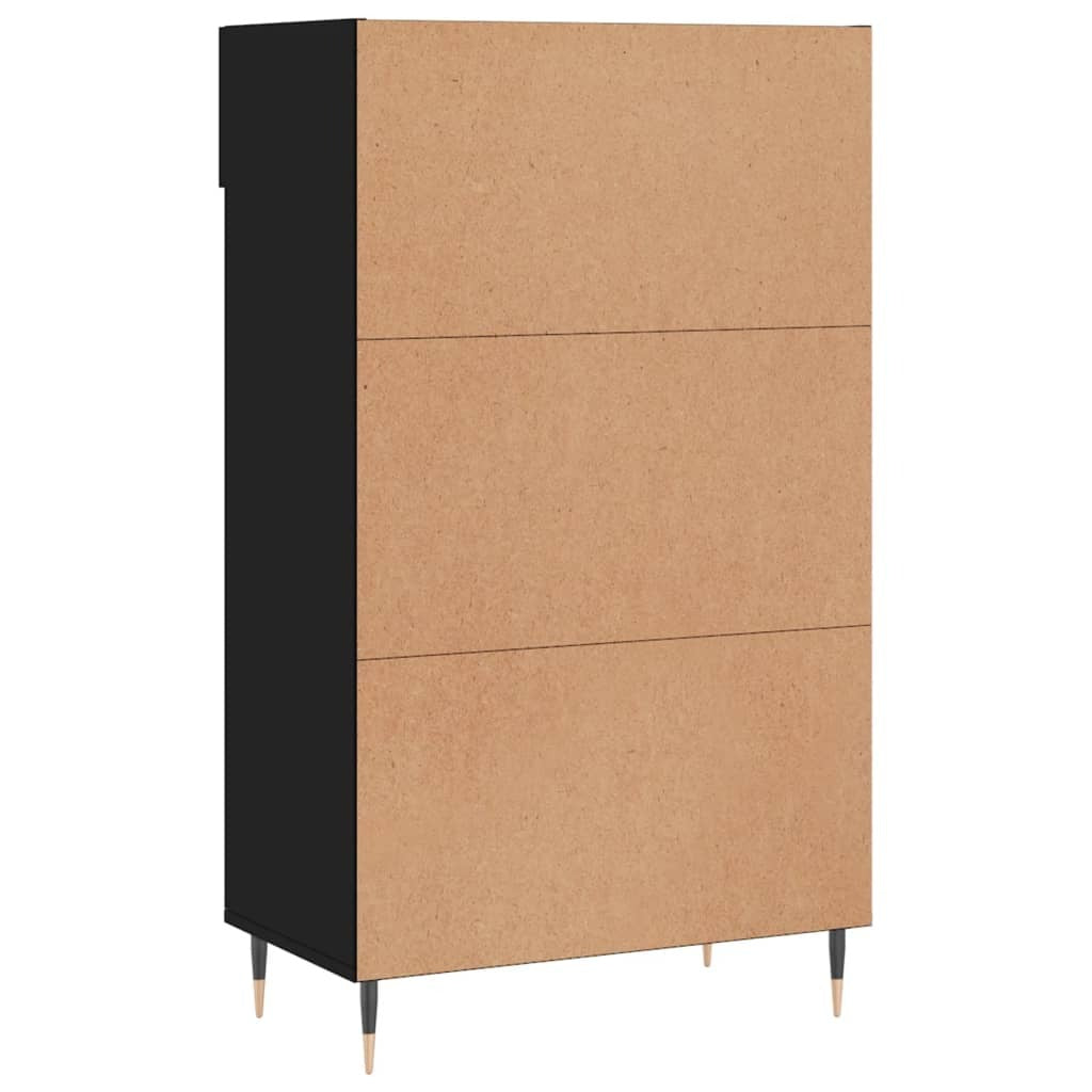 Shoe Cabinet Black 60x35x105 cm Engineered Wood