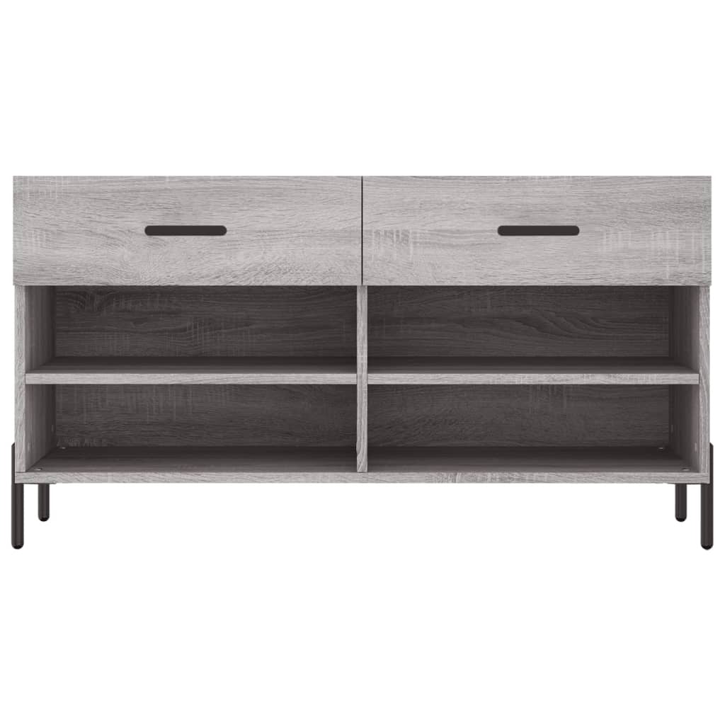 Shoe Bench Grey Sonoma 102x35x55 cm Engineered Wood