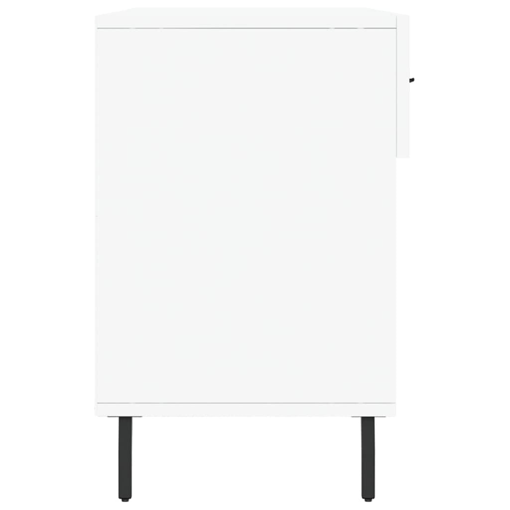 Shoe Bench White 102x35x55 cm Engineered Wood