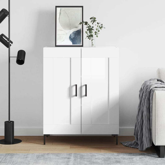 Sideboard High Gloss White 69.5x34x90 cm Engineered Wood