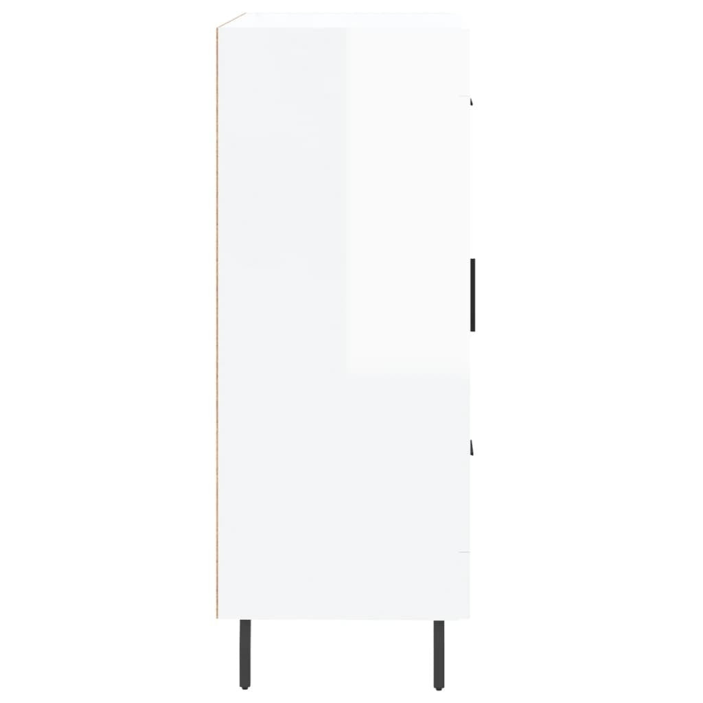 Sideboard High Gloss White 69.5x34x90 cm Engineered Wood