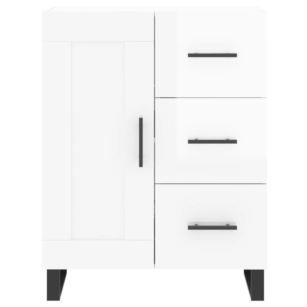 Sideboard High Gloss White 69.5x34x90 cm Engineered Wood
