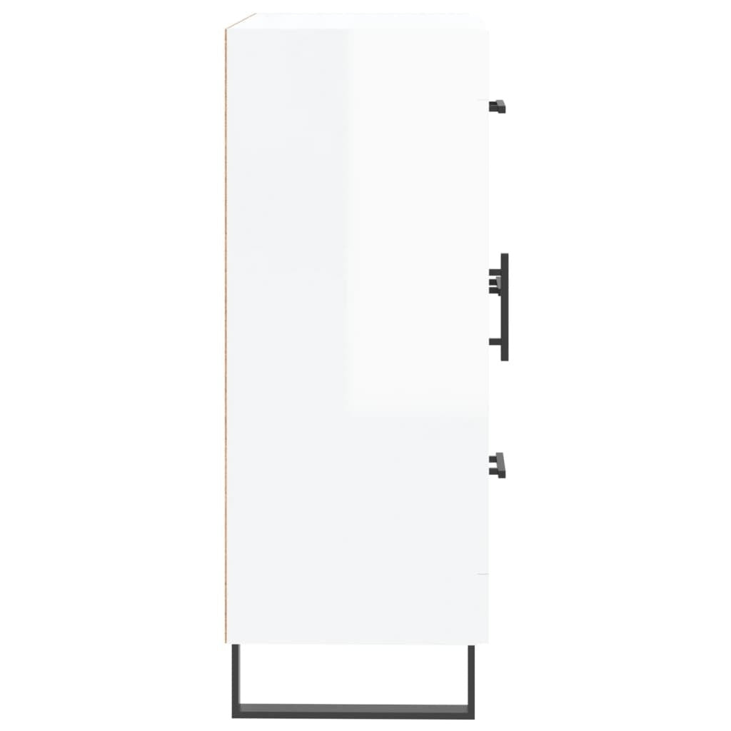 Sideboard High Gloss White 69.5x34x90 cm Engineered Wood