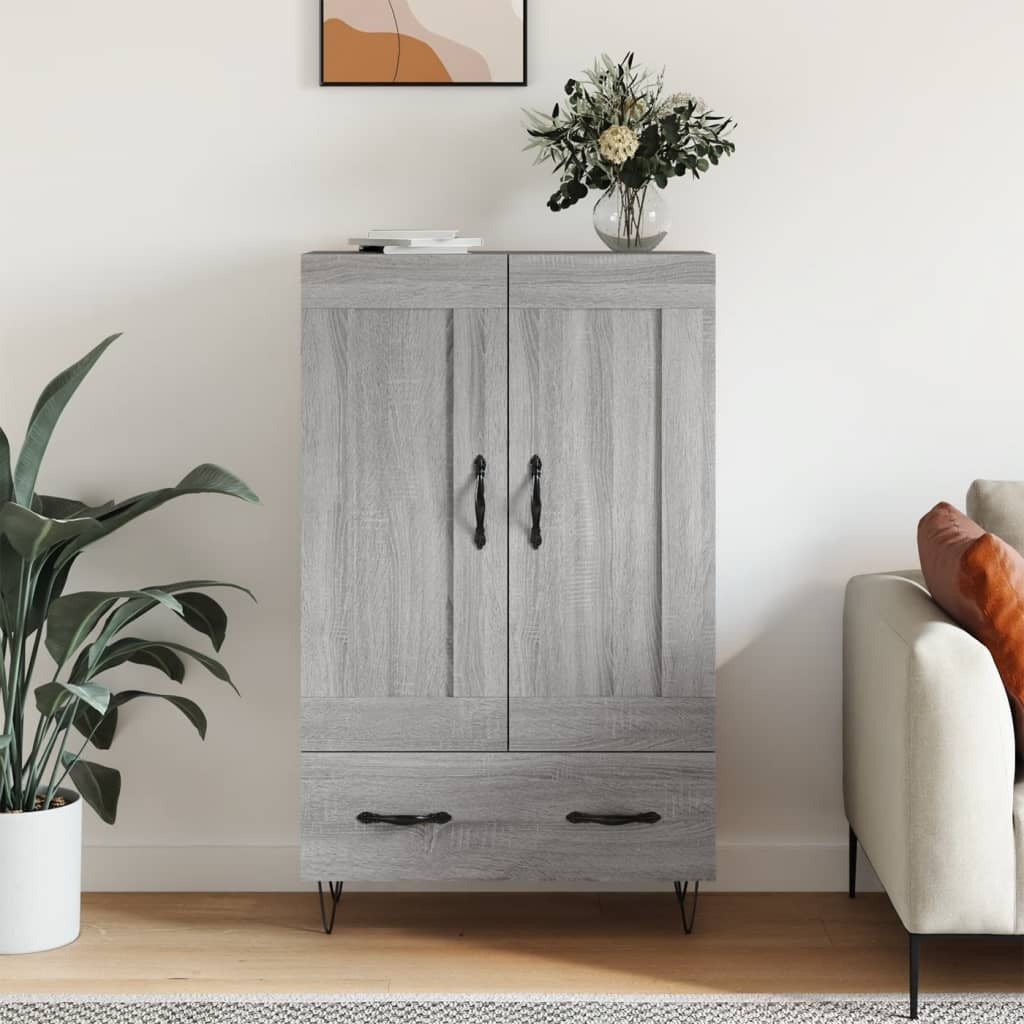 Highboard Grey Sonoma 69.5x31x115 cm Engineered Wood