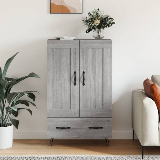 Highboard Grey Sonoma 69.5x31x115 cm Engineered Wood