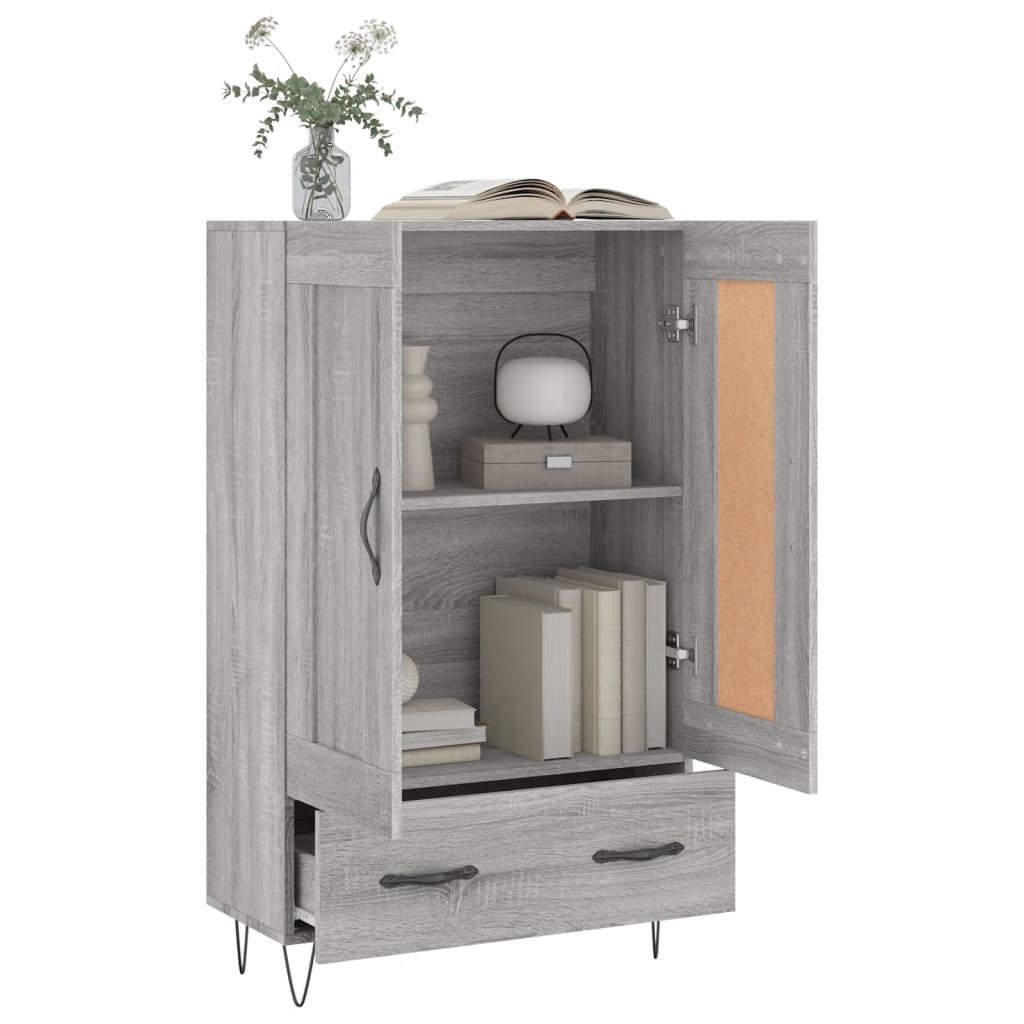Highboard Grey Sonoma 69.5x31x115 cm Engineered Wood