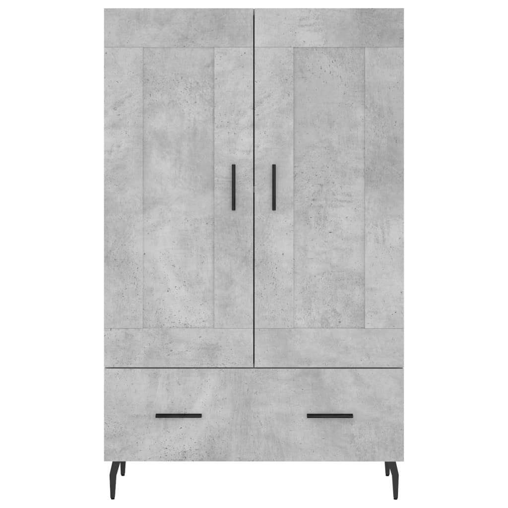 Highboard Concrete Grey 69.5x31x115 cm Engineered Wood