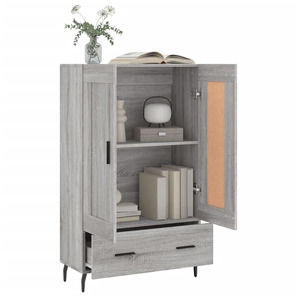 Highboard Grey Sonoma 69.5x31x115 cm Engineered Wood