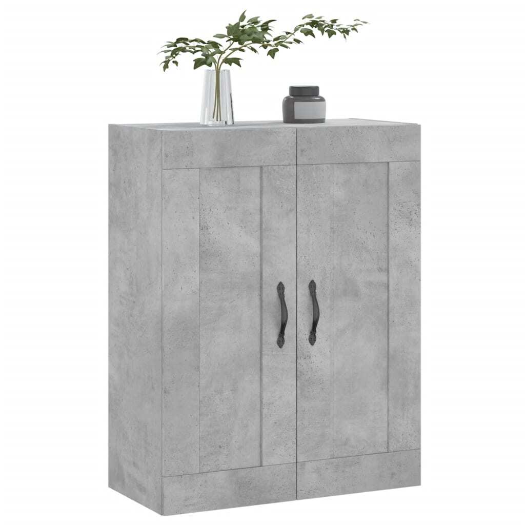 Wall Mounted Cabinet Concrete Grey 69.5x34x90 cm Engineered Wood