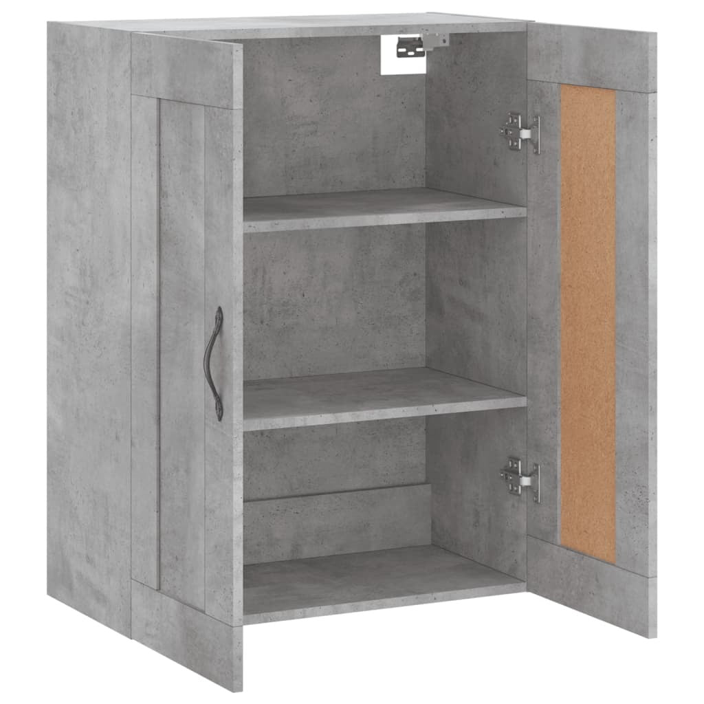 Wall Mounted Cabinet Concrete Grey 69.5x34x90 cm Engineered Wood