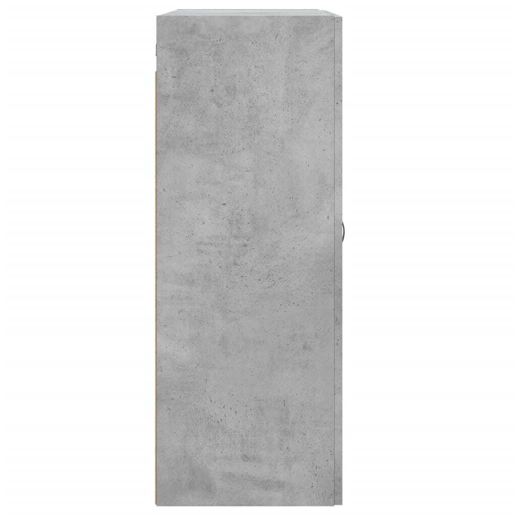 Wall Mounted Cabinet Concrete Grey 69.5x34x90 cm Engineered Wood