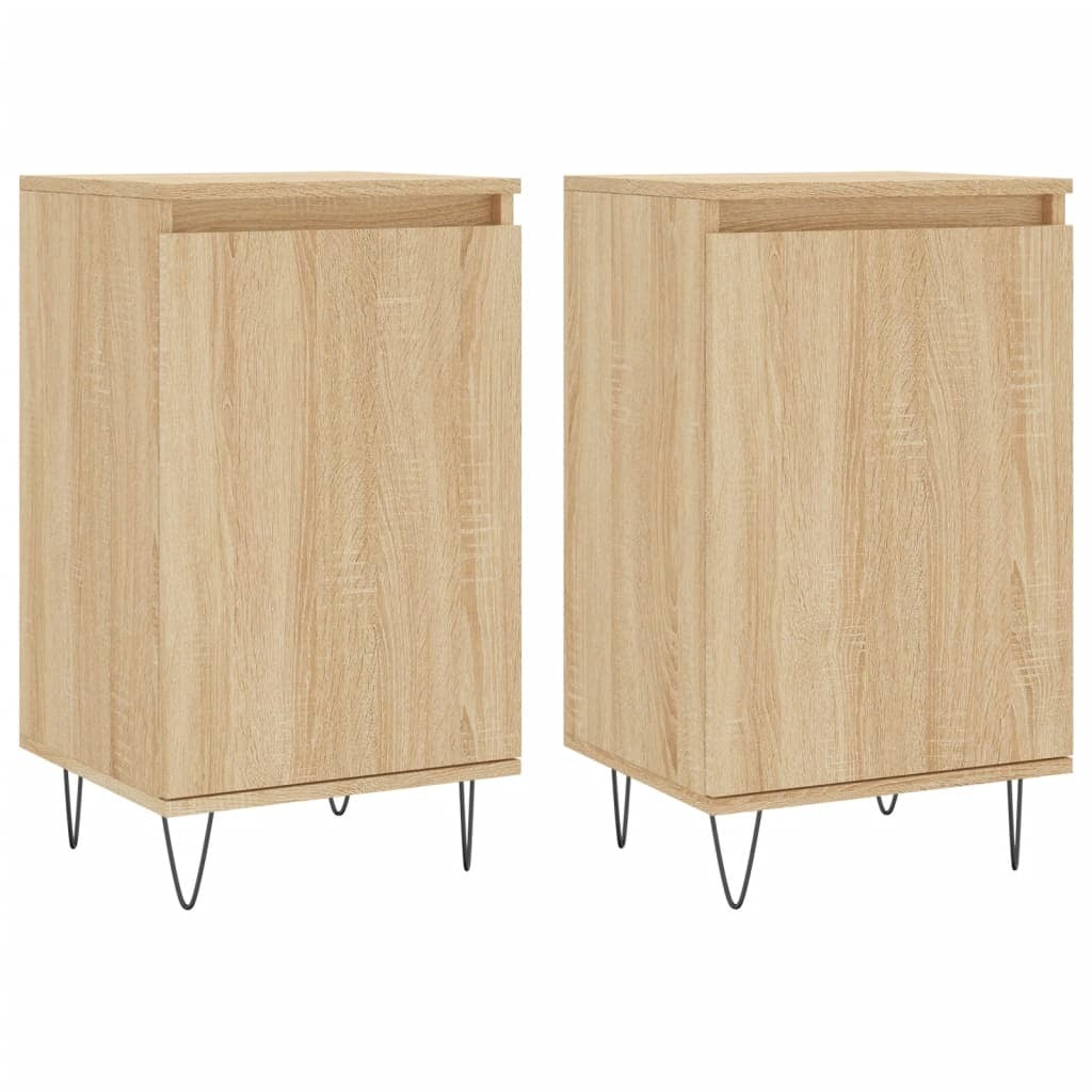 Sideboards 2 pcs Sonoma Oak 40x35x70 cm Engineered Wood