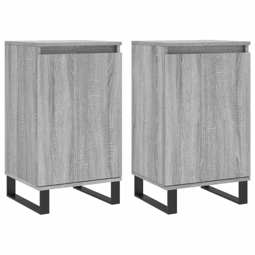 Sideboards 2 pcs Grey Sonoma 40x35x70 cm Engineered Wood