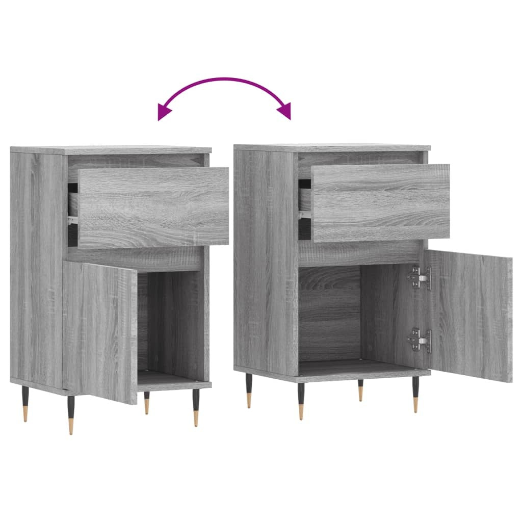 Sideboards 2 pcs Grey Sonoma 40x35x70 cm Engineered Wood