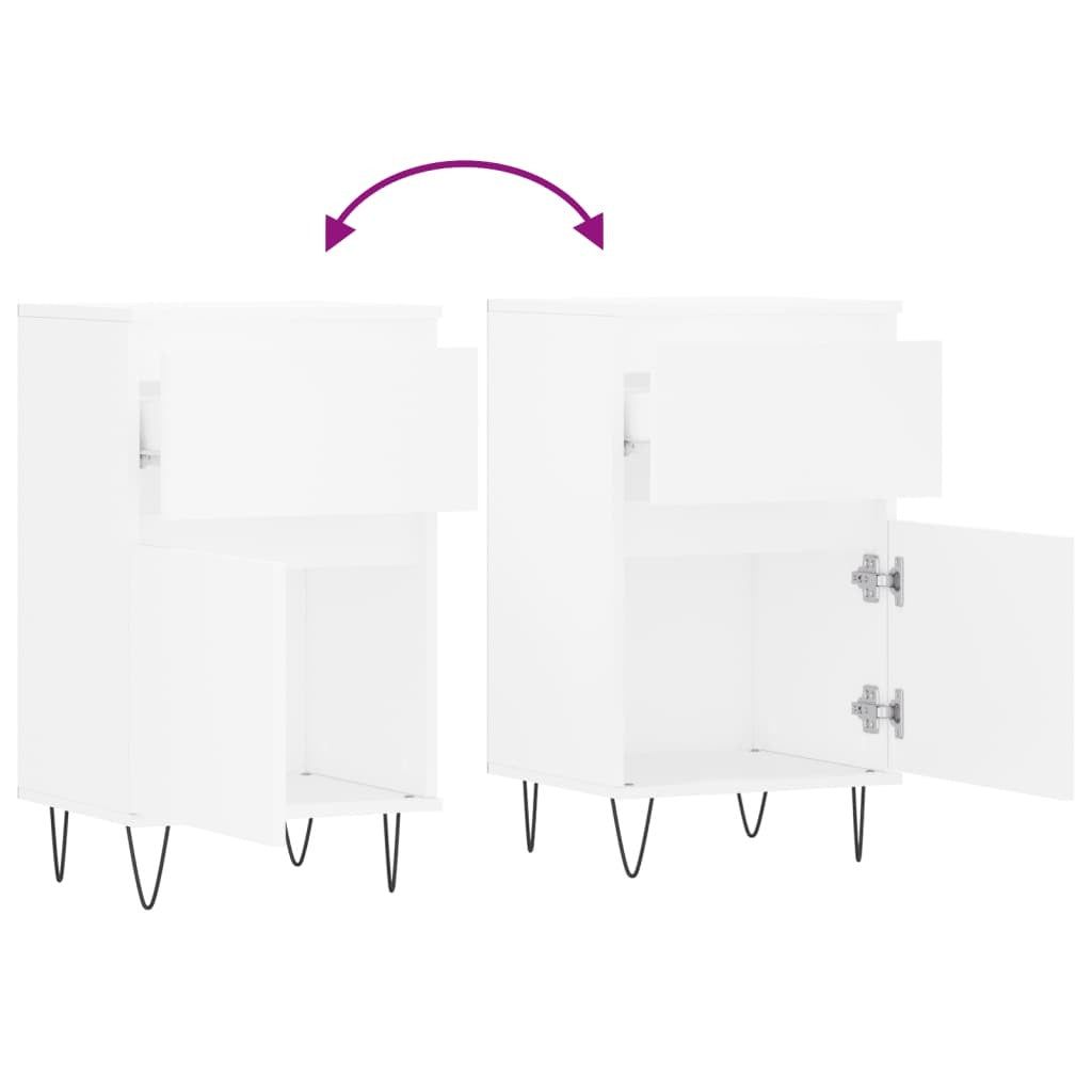 Sideboards 2 pcs White 40x35x70 cm Engineered Wood