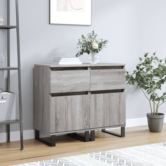 Sideboards 2 pcs Grey Sonoma 40x35x70 cm Engineered Wood