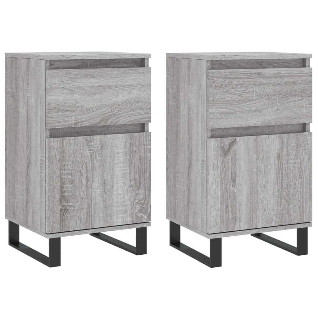 Sideboards 2 pcs Grey Sonoma 40x35x70 cm Engineered Wood