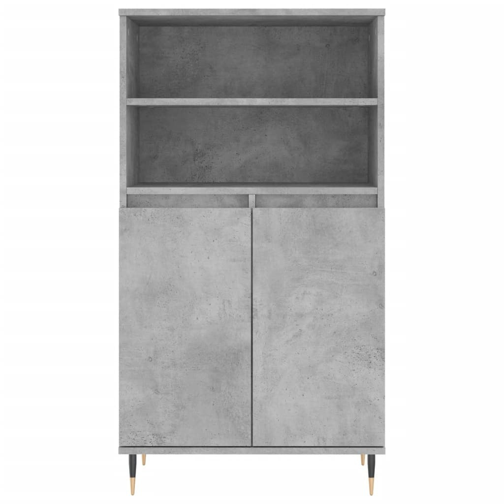 Highboard Concrete Grey 60x36x110 cm Engineered Wood