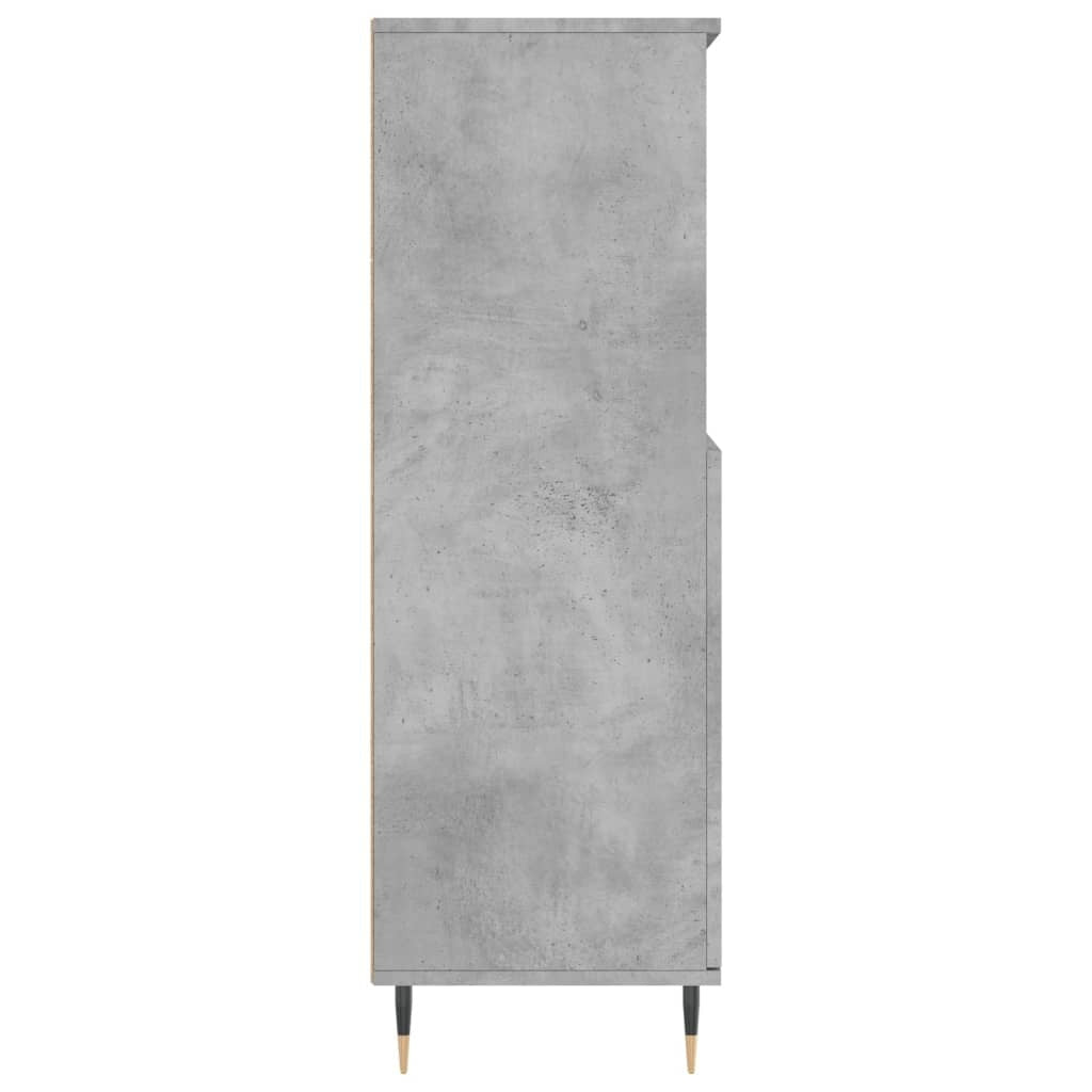 Highboard Concrete Grey 60x36x110 cm Engineered Wood