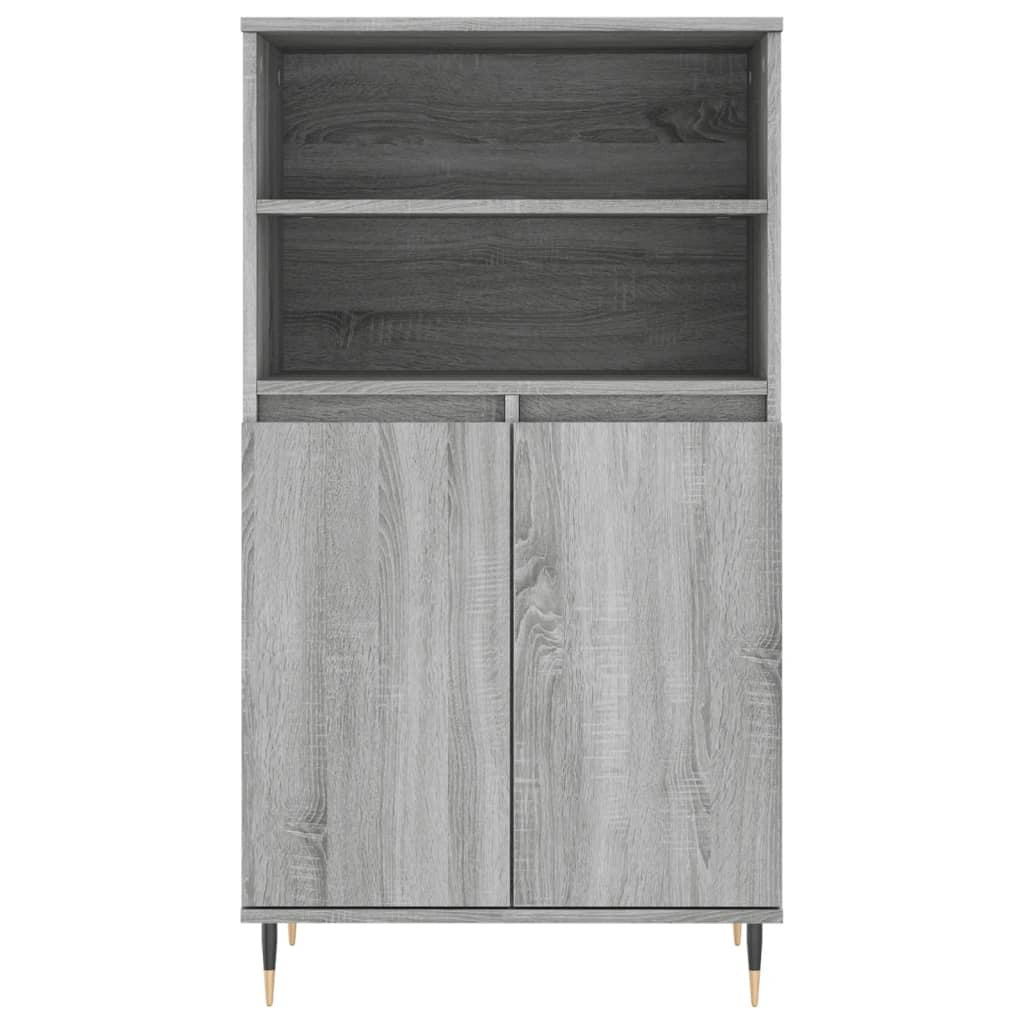 Highboard Grey Sonoma 60x36x110 cm Engineered Wood