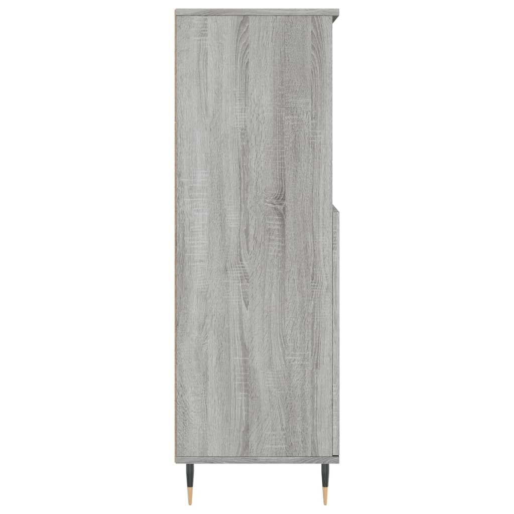 Highboard Grey Sonoma 60x36x110 cm Engineered Wood