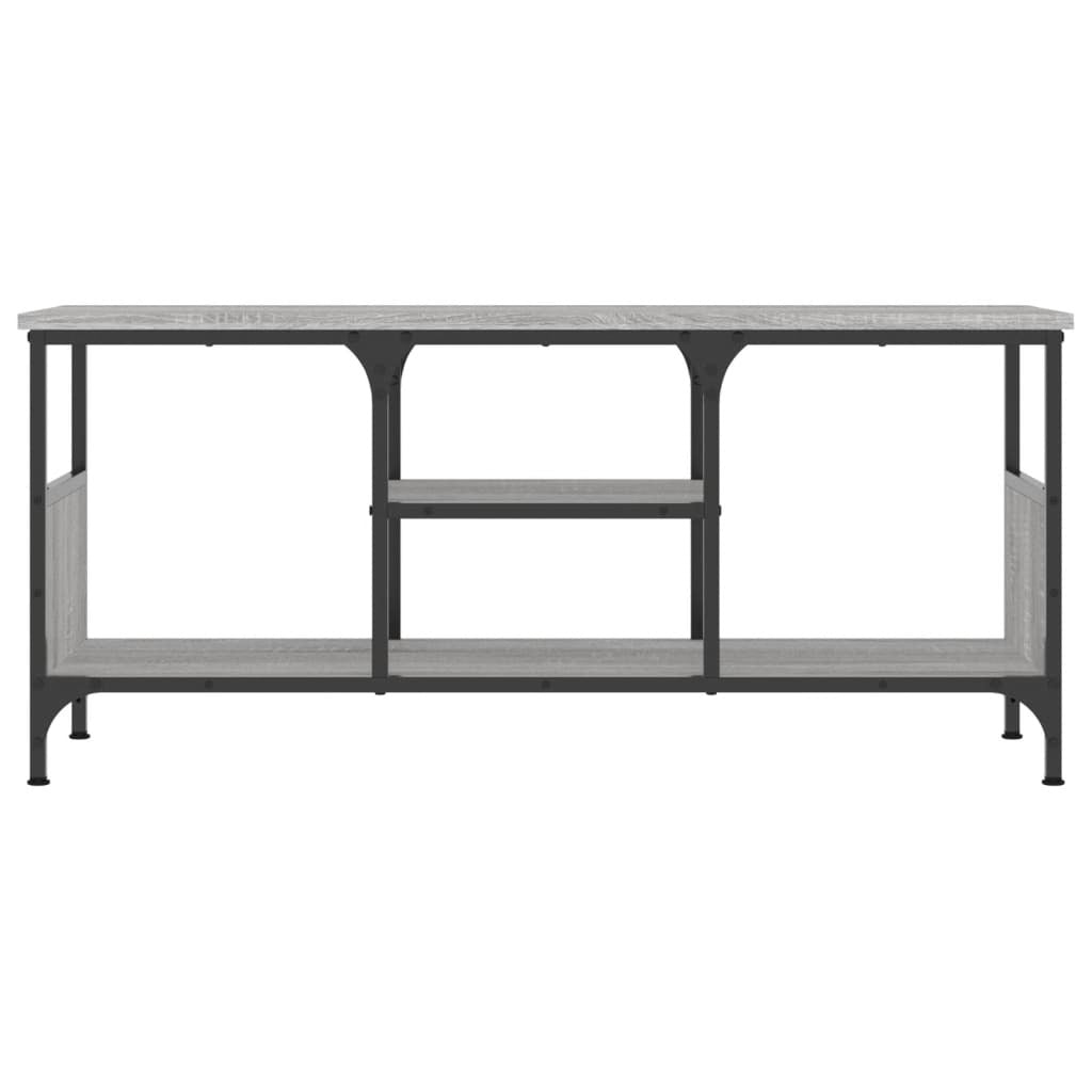 TV Cabinet Grey Sonoma 100x35x45 cm Engineered Wood&Iron