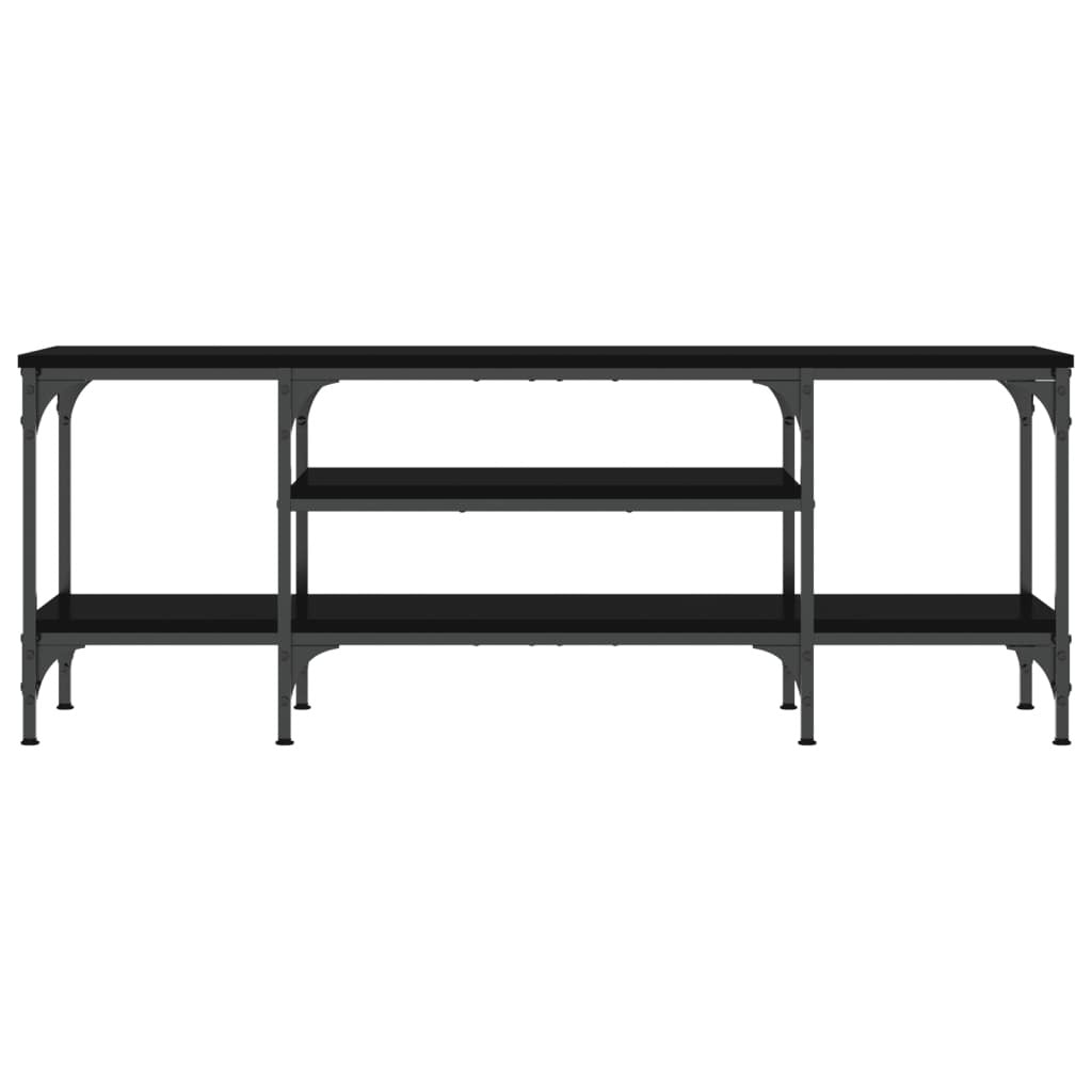 TV Cabinet Black 121x35x45 cm Engineered Wood&Iron