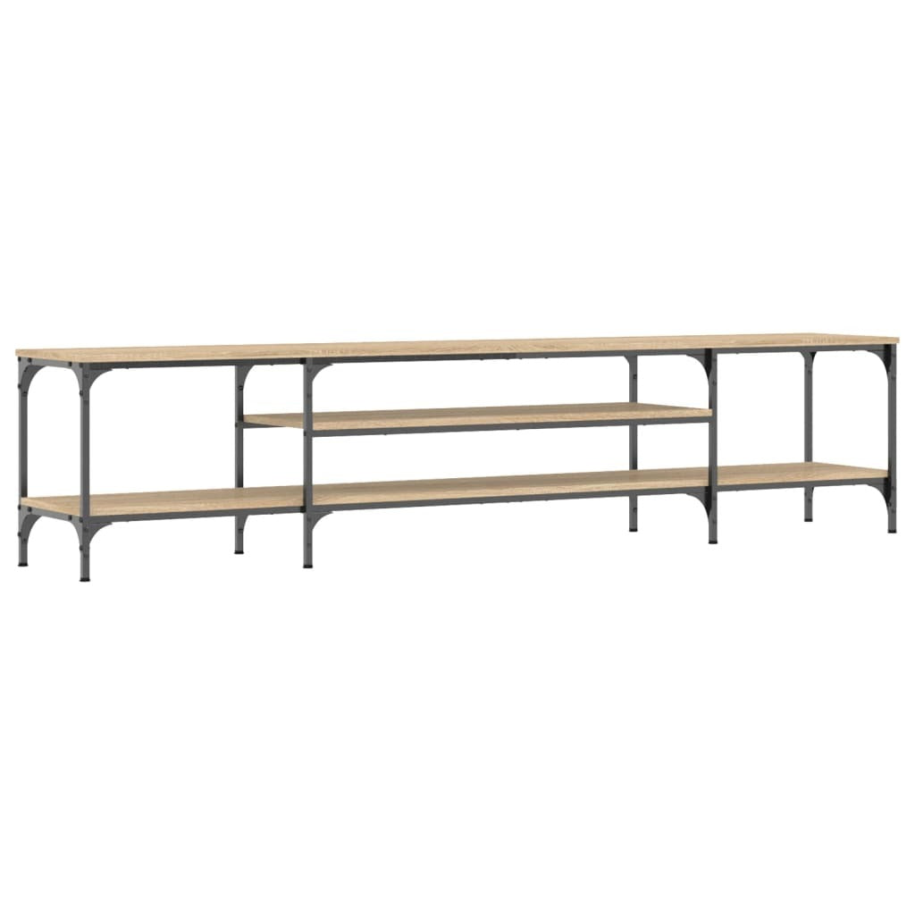 TV Cabinet Sonoma Oak 201x35x45 cm Engineered Wood&Iron