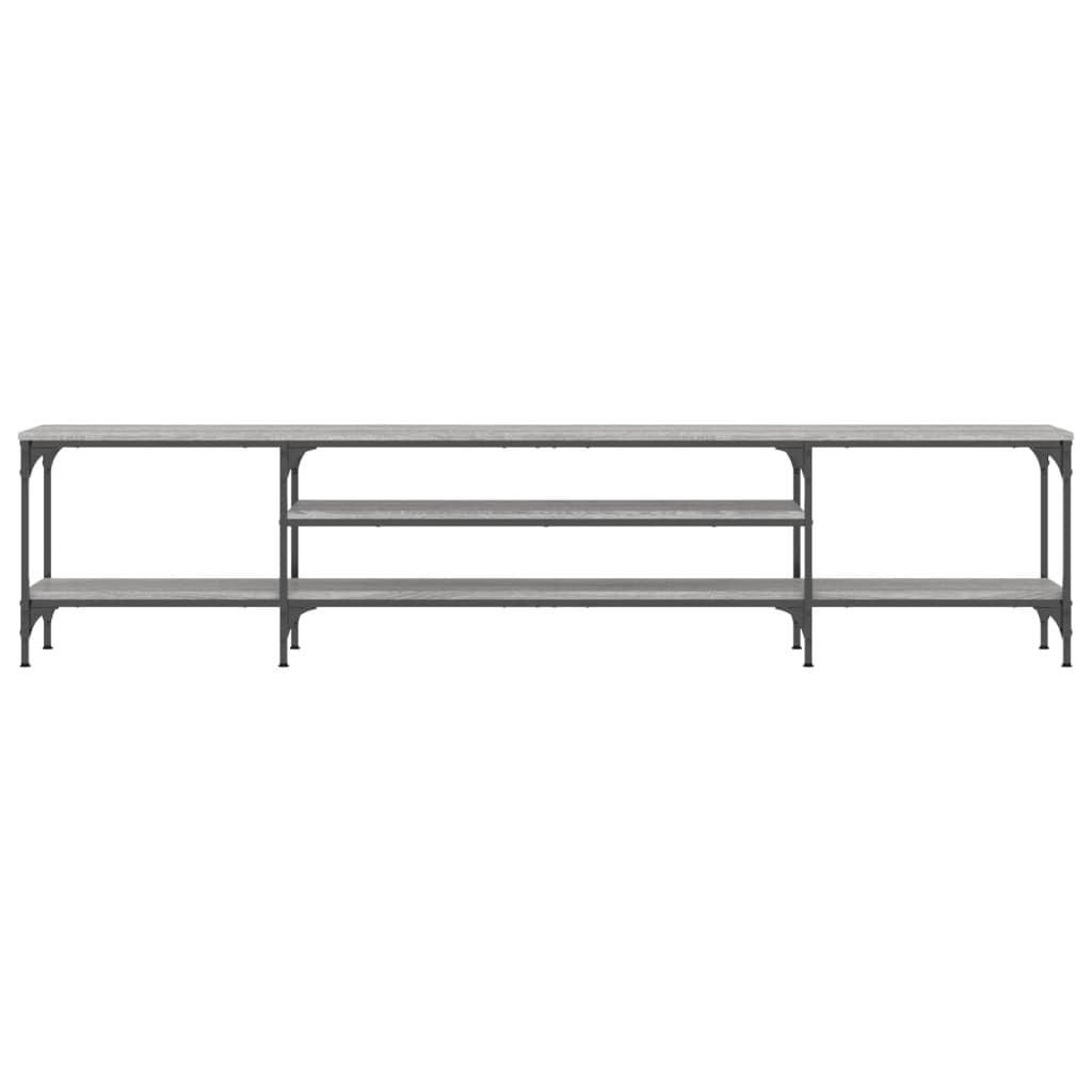 TV Cabinet Grey Sonoma 201x35x45 cm Engineered Wood&Iron