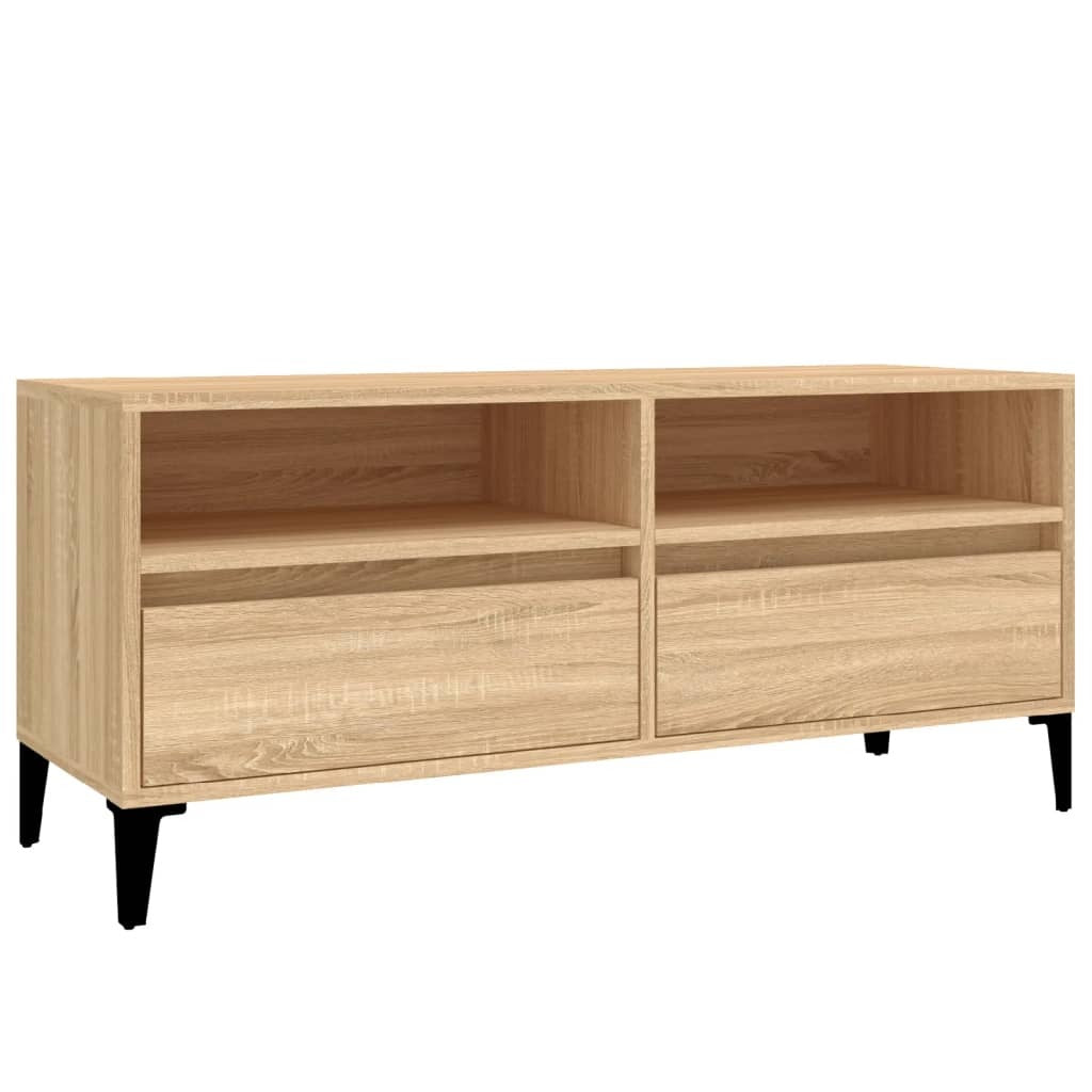TV Cabinet Sonoma Oak 100x34.5x44.5 cm Engineered Wood