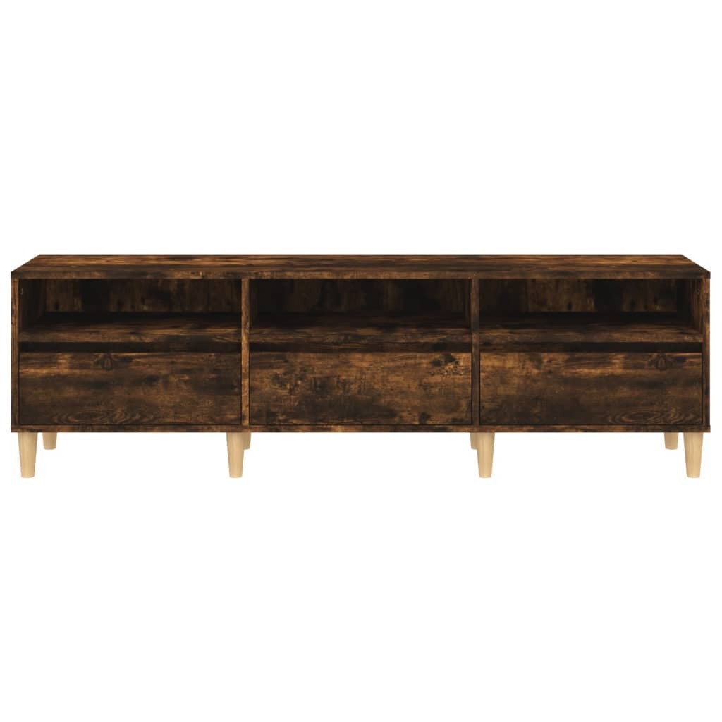 TV Cabinet Smoked Oak 150x30x44.5 cm Engineered Wood