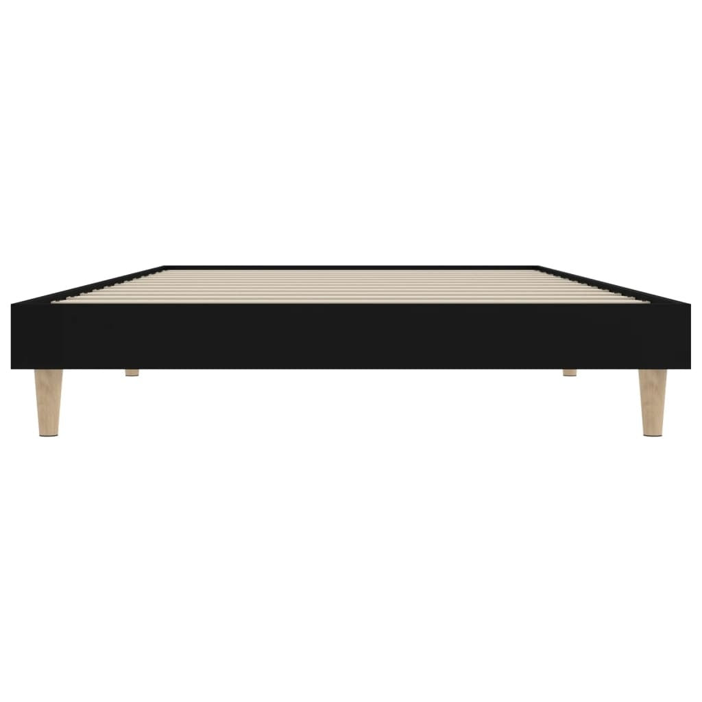 Bed Frame without Mattress Black 100x200 cm Engineered Wood