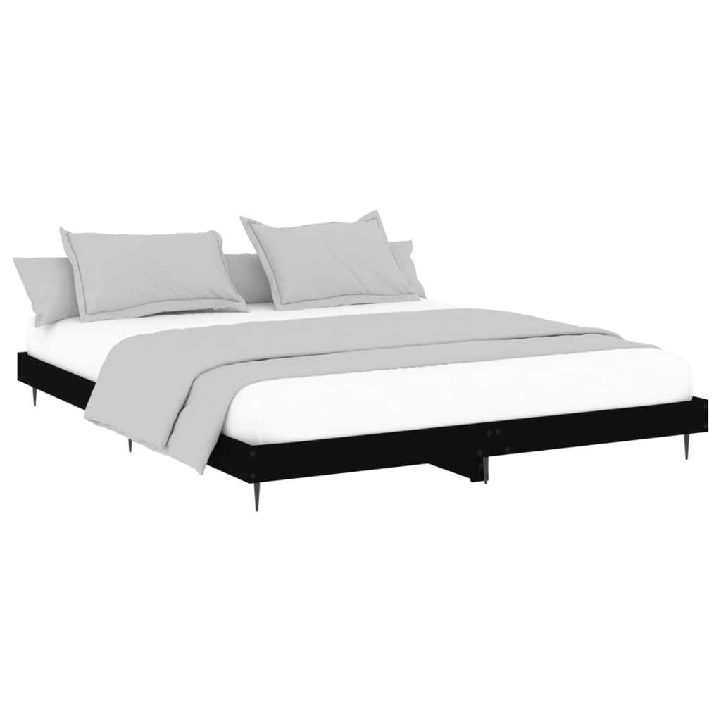 Bed Frame Black 120x200 cm Engineered Wood