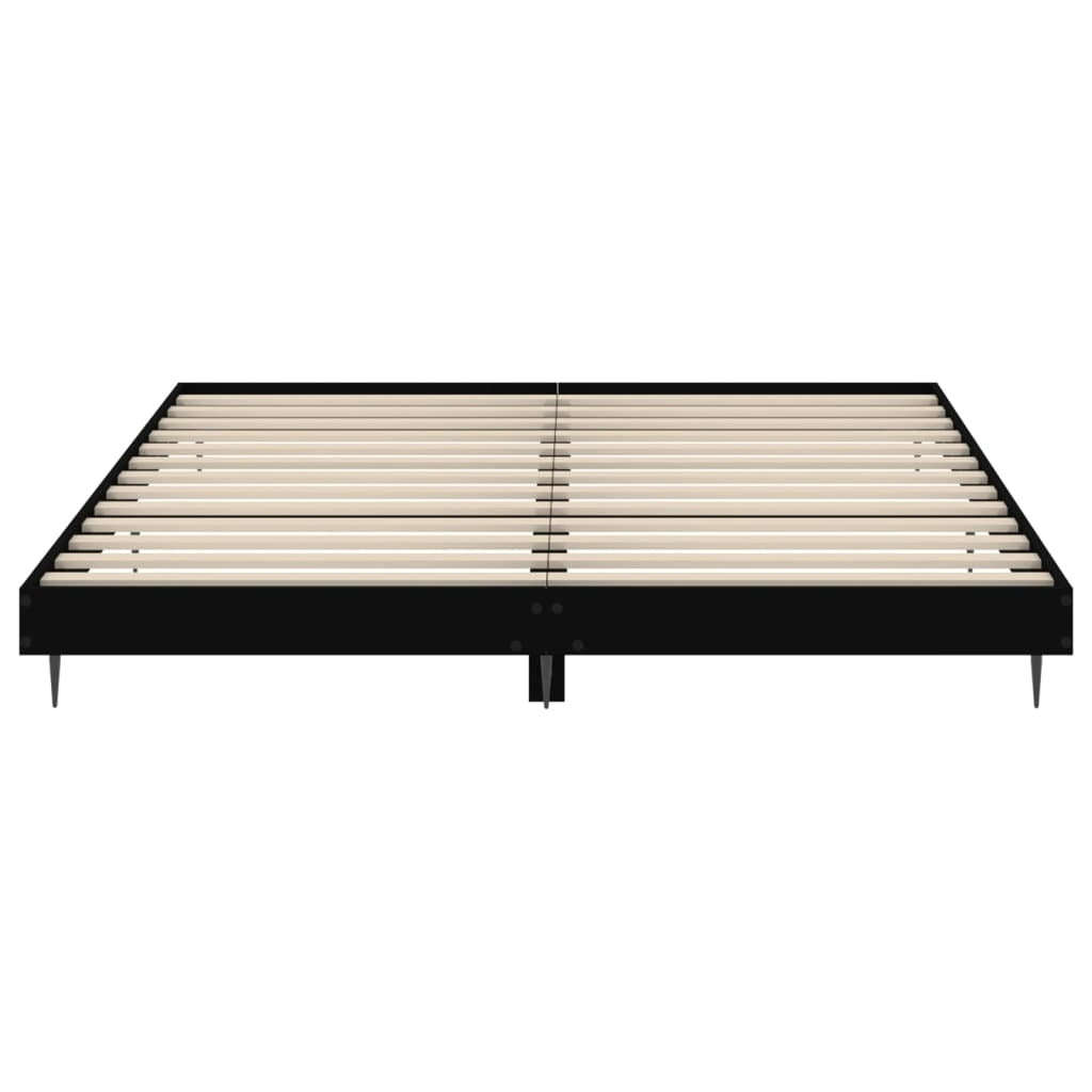 Bed Frame Black 120x200 cm Engineered Wood