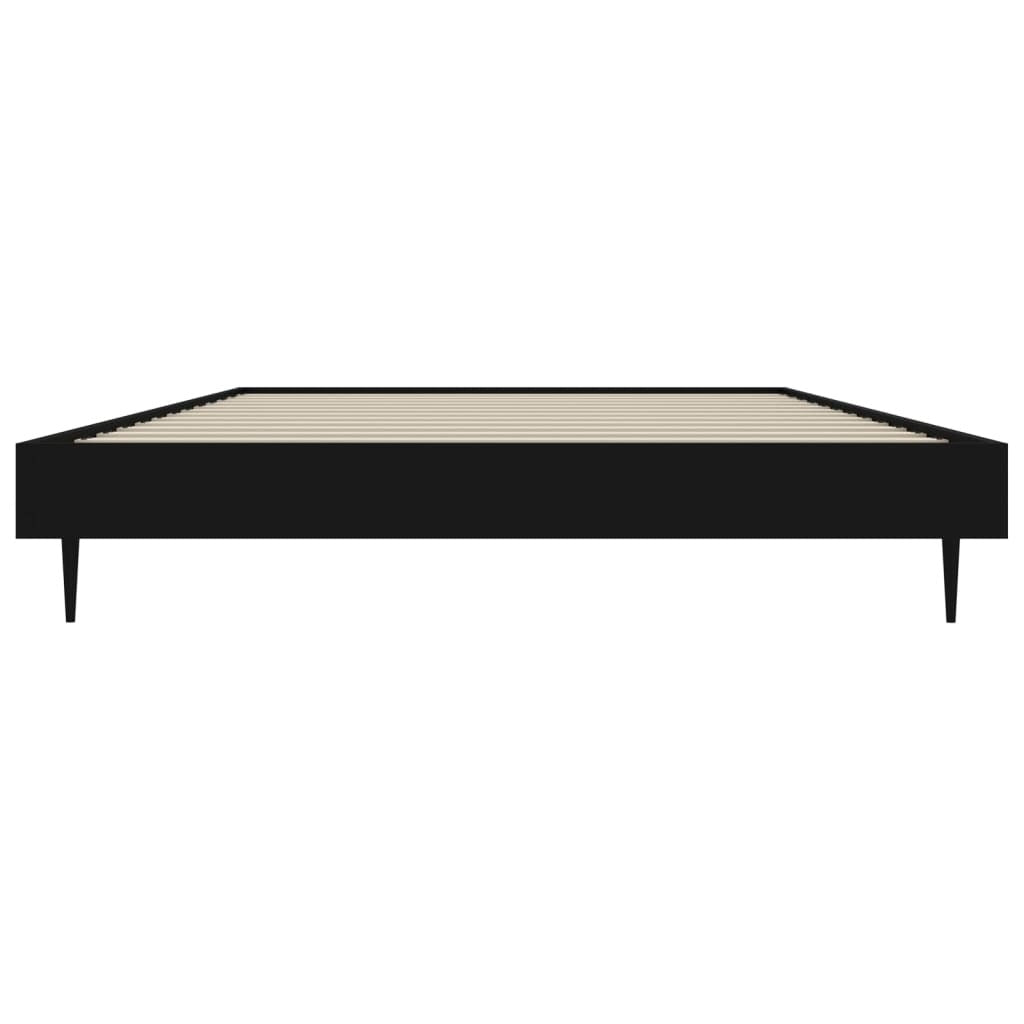 Bed Frame without Mattress Black 100x200 cm Engineered Wood