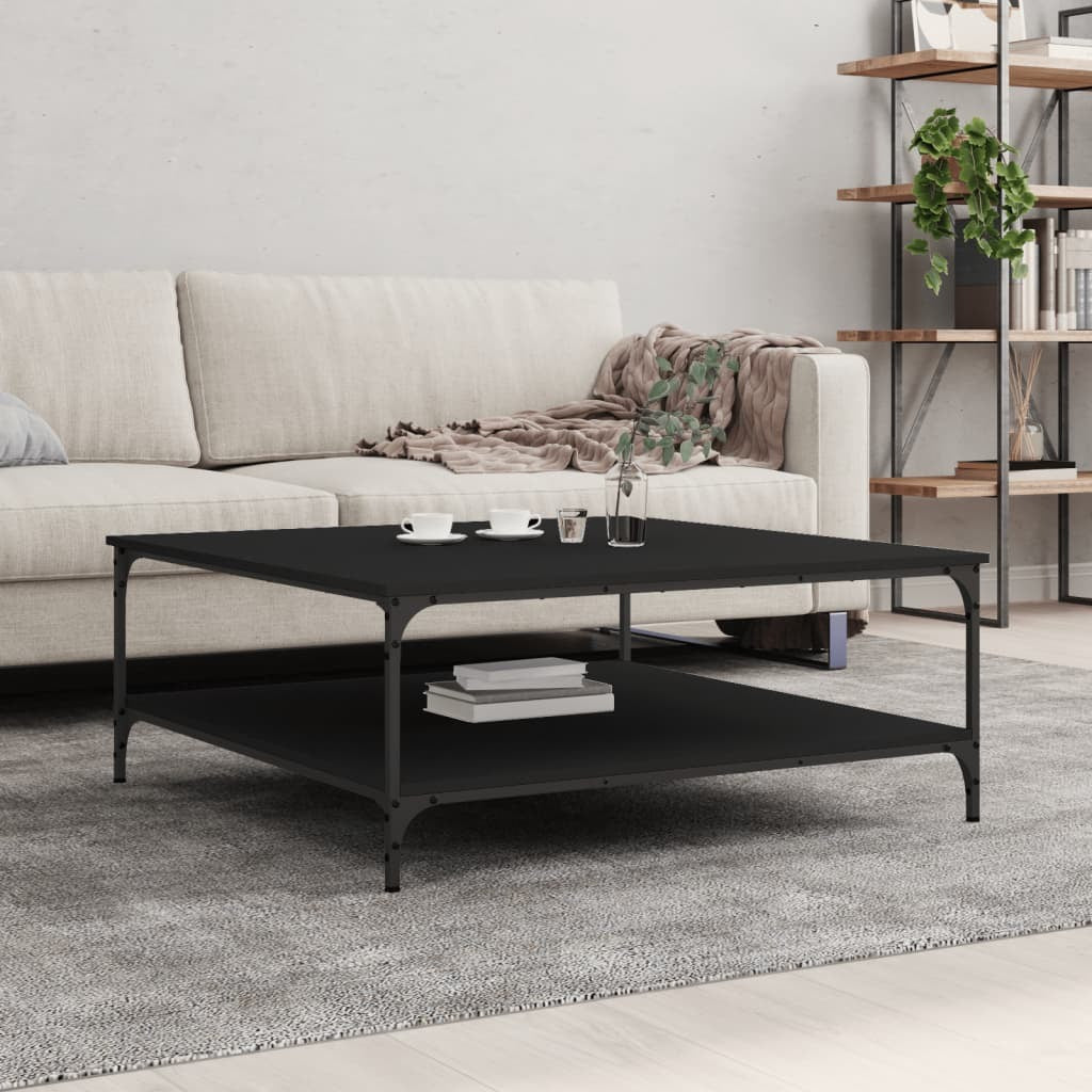 Coffee Table Black 100x100x40 cm Engineered Wood