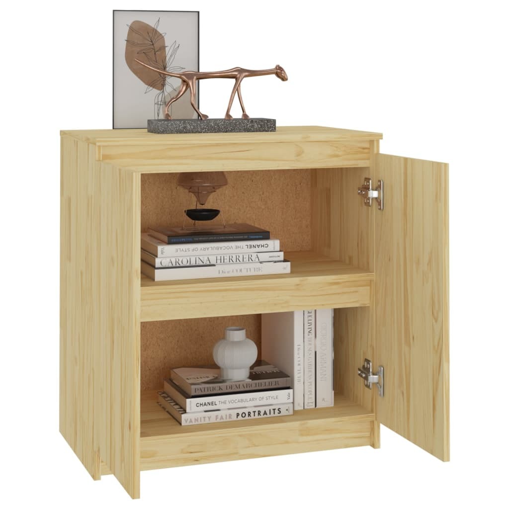 Side Cabinet 60x36x65 cm Solid Wood Pine