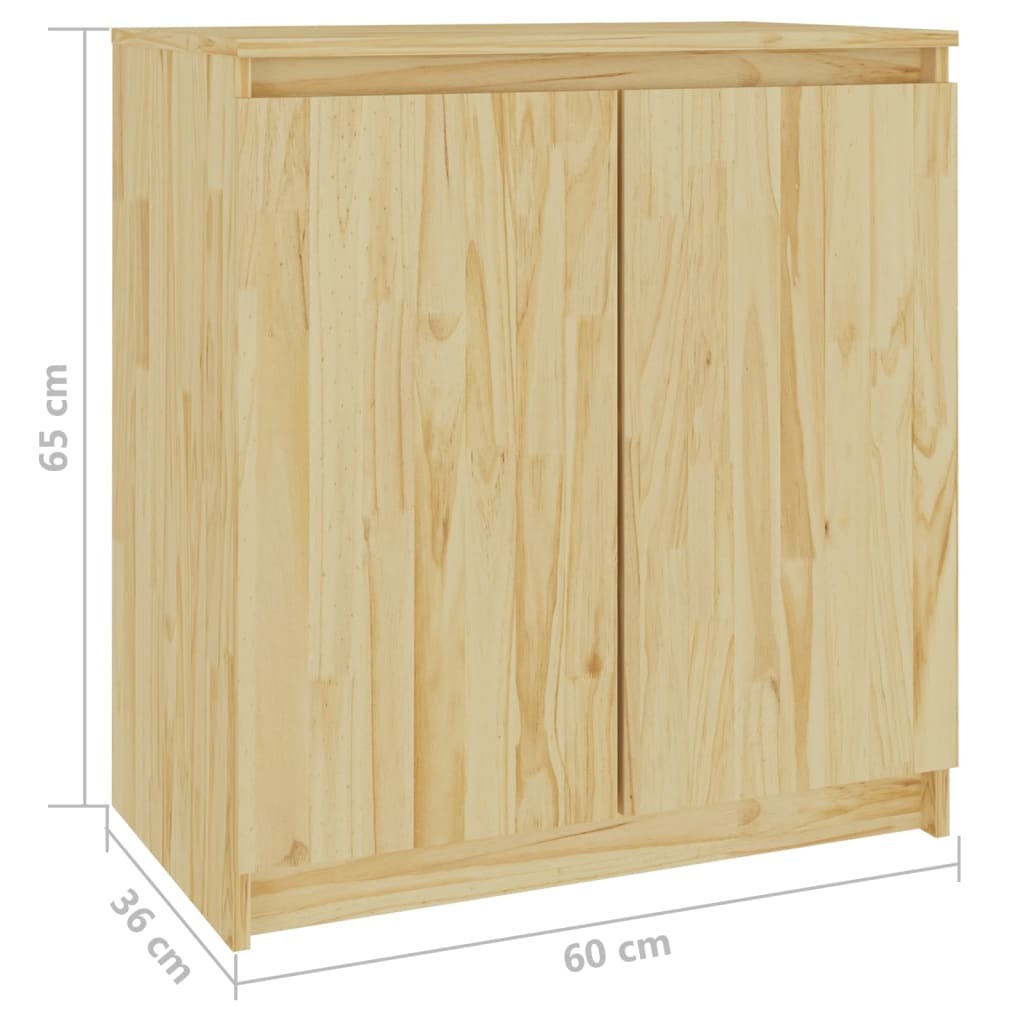 Side Cabinet 60x36x65 cm Solid Wood Pine