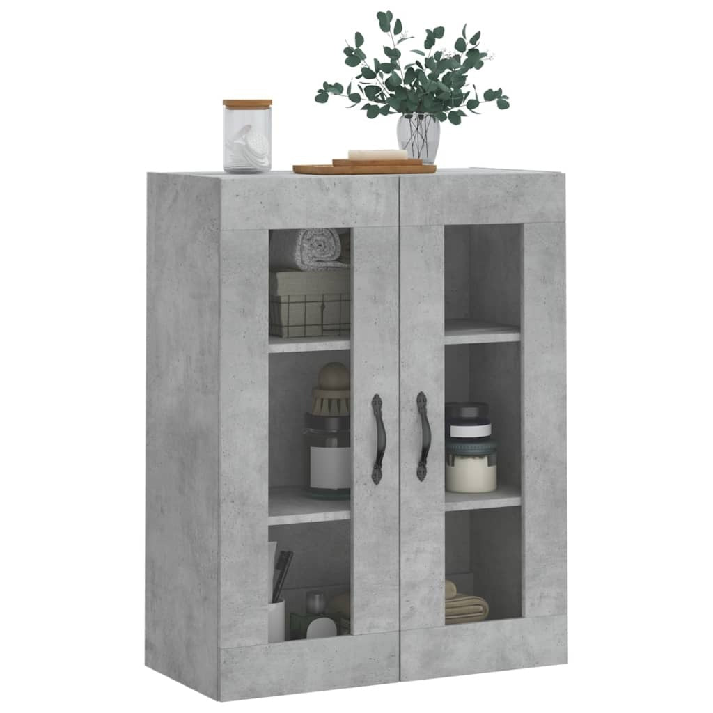 Wall Mounted Cabinet Concrete Grey 69.5x34x90 cm Engineered Wood