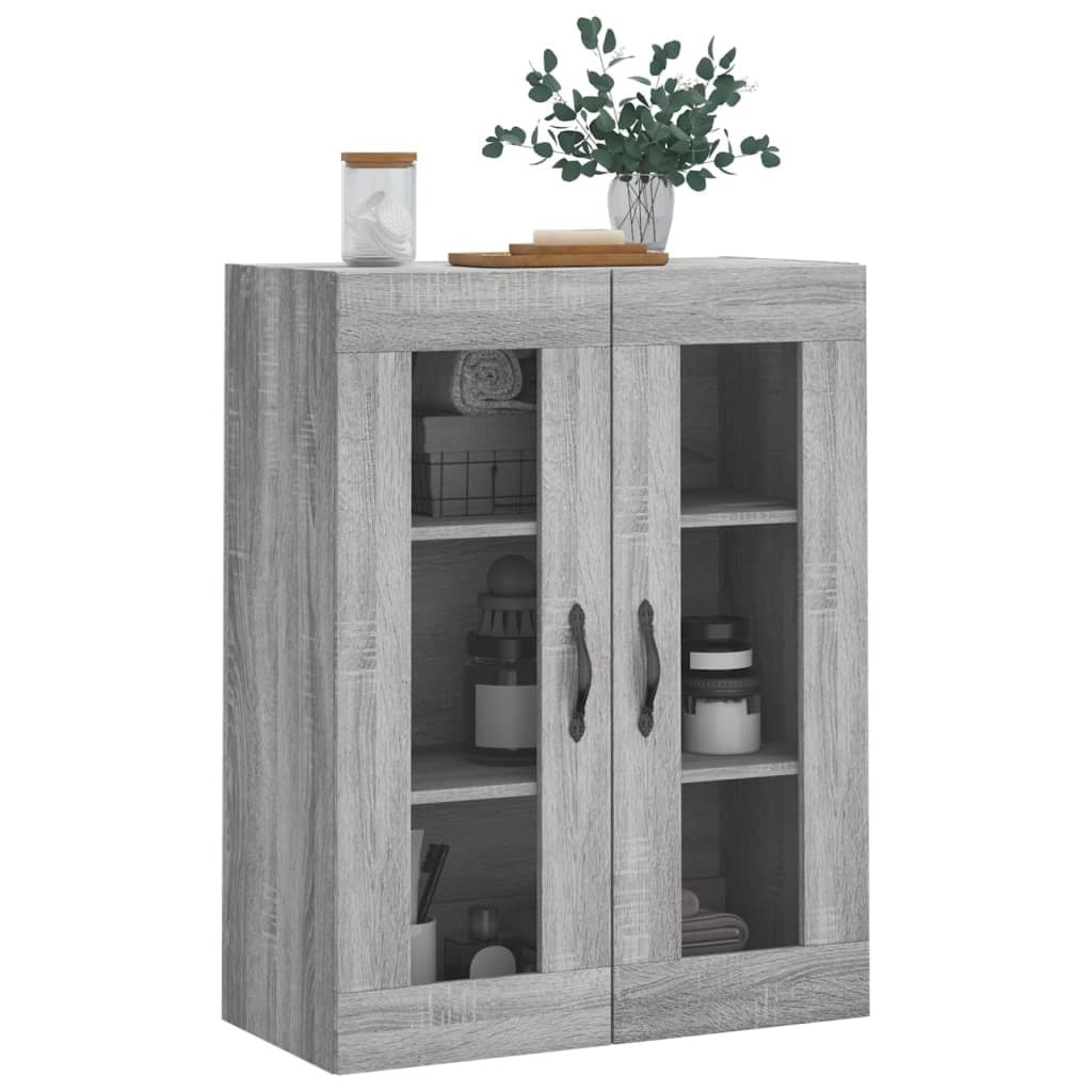 Wall Mounted Cabinet Grey Sonoma 69.5x34x90 cm Engineered Wood