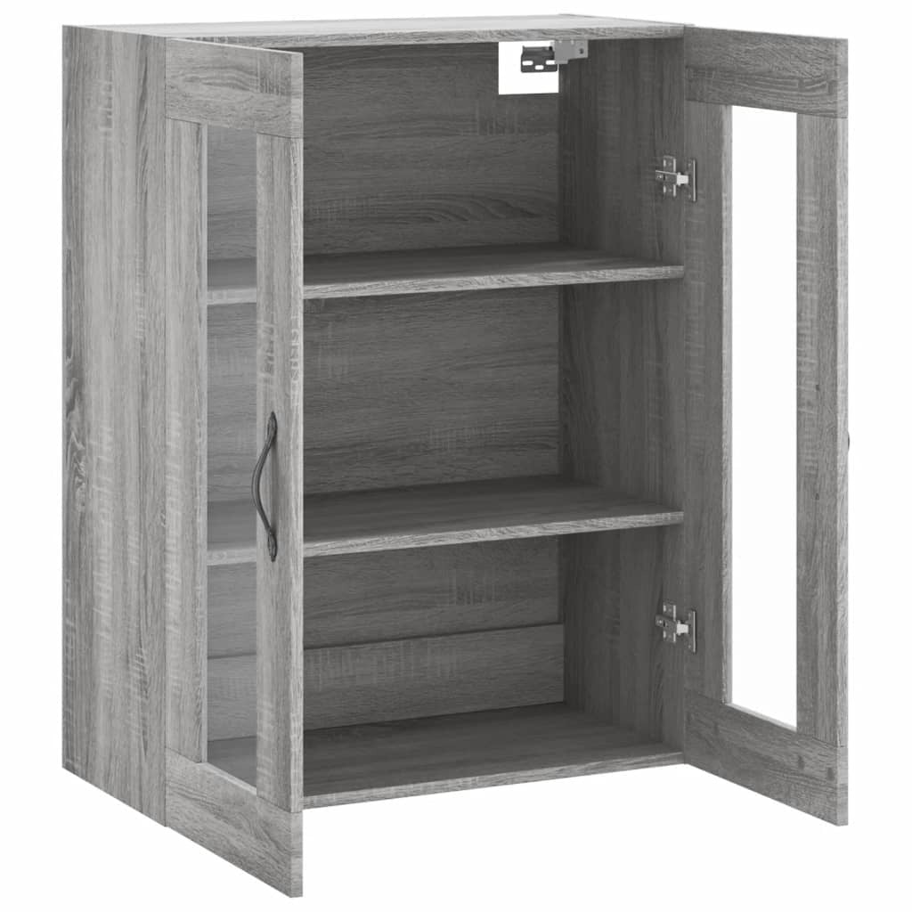 Wall Mounted Cabinet Grey Sonoma 69.5x34x90 cm Engineered Wood