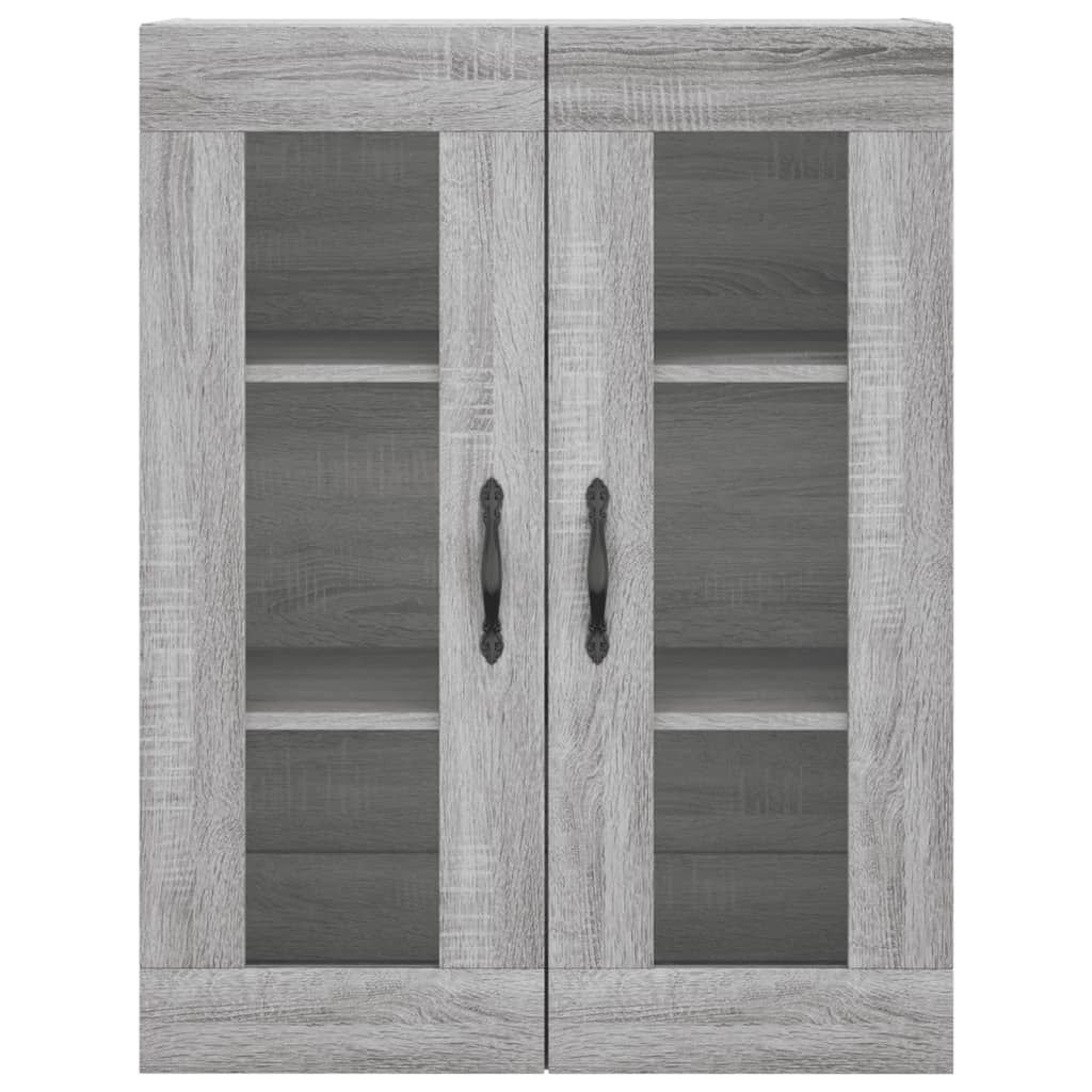 Wall Mounted Cabinet Grey Sonoma 69.5x34x90 cm Engineered Wood